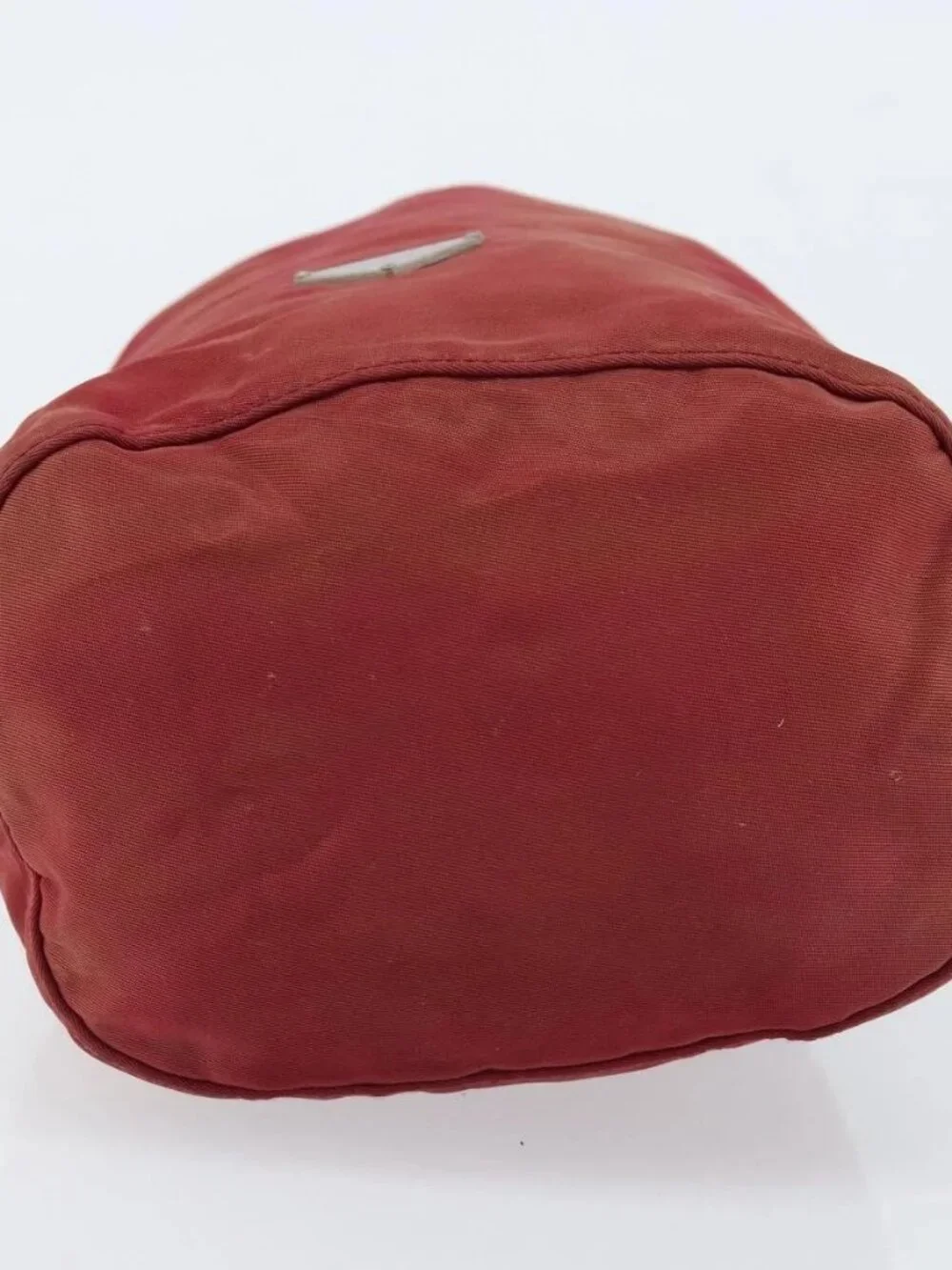 PRADA Drawstring Pouch Nylon Red Auth hk3533